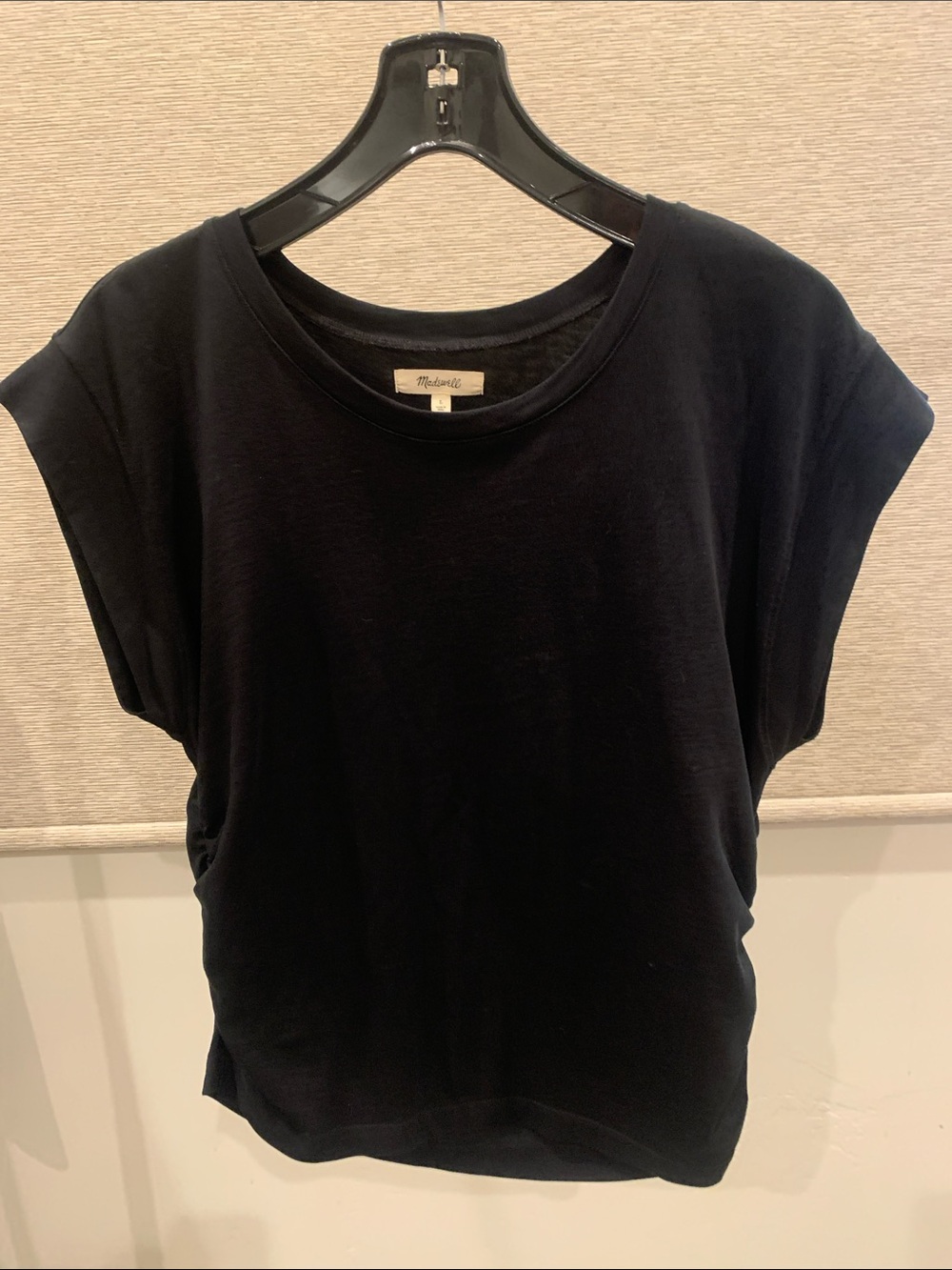 Madewell Black Cap-Sleeve Crewneck Tee